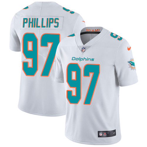 Nike Miami Dolphins #97 Jordan Phillips White Youth Stitched NFL Vapor Untouchable Limited Jersey->youth nfl jersey->Youth Jersey